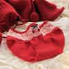 Lindo Calzón Rojo de Conejito para Mujer Otoño e Invierno Entrepierna de Algodón Puro Dibujos Animados Año del Zodíaco Boda Calzones para Niñas 963