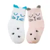 2 Pares de Calcetines Infantiles Tridimensionales de Oreja, Calcetines de Piso para Bebé, Calcetines de Algodón Puro para Bebé con Puntos Antideslizantes de Dibujos Animados, Antideslizantes y Seguros