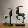 Adornos Creativos de Estilo Europeo Adornos para el Hogar Adornos para Salas de Muestras Ciervo Manualidades de Resina para Oficina Decoraciones Suaves