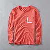 Camiseta de Manga Larga para Hombre de Otoño, Camiseta Básica Casual de Algodón Puro, Camiseta Lavada de Algodón Rústico con Cuello Redondo, Ropa para Hombre Estilo Japonés, Venta al por Mayor de una Pieza