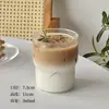 Taza Transparente para Café Americano Latte de Hielo Vidrio de Borosilicato Alto Taza Simple de Una Capa Taza para Desayuno Leche Bebida Taza de Jugo