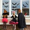 Nuevo Adhesivo de Pared Tallado de Halloween de Amazon Murciélago Sala de Estar Habitación de Niños Adhesivo para Vitrina Zx01