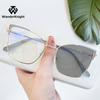 Nuevos Marcos de Moda Metálicos Fotosensibles que Cambian de Color Ojo de Gato para Mujer Anti Luz Azul Miopía Marcos de Gafas Fábrica en stock