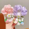 Goma para el Cabello con Lazo de Fresa para Niñas Estilo Coreano Goma Grande para el Cabello Goma Elegante para el Cabello de Niñas Pequeñas para Moños Espaciales Accesorios para el Cabello