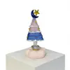 10.5cm Base Giratoria de Cerámica Jingdezhen Adorno de Árbol de Navidad Manualidades de Vidrio Cerámicas Navideñas