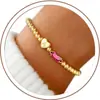 Pulsera Europea y Americana Transfronteriza de 26 Letras Nueva Moda Ol Versátil Simple Estilo para el Día a Día Pulsera de 12 Piedras de Nacimiento Regalo para Mujer