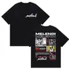 Rapper Melendi Tour 2025 Merch del Álbum Camiseta para Hombre Vintage Gótica de Algodón Y2K para Hombre
