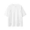 Camiseta Casual Masculina de Manga Curta, Estilo Novo Verão 2026, Design Tridimensional Plissado com Rebites, Respirável, Fresca, Confortável, Solta