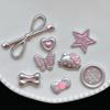 Accesorios de Joyería DIY de Gama Alta Color Gris Plata Rosa Gato Lazo Corazón Fundas para Teléfono Móvil Materiales Hechos a Mano Venta al por Mayor