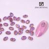 Nuevo color moca púrpura loto uña diamante de forma especial color gelatina diamante plano uña joyería DIY uña Pedrería