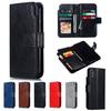 Adecuado para Iphone16 Billetera Multifuncional de Nueve Tarjetas 17Pro Funda de Cuero para Teléfono Móvil Tarjeta 14Plus Patrón Lichi Color Puro