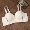 Ropa Interior Sin Costuras Cómoda de Alta Calidad para Mujer Pecho Pequeño Push-up Grande Sin Aros Litching Sujetador de Media Copa Ponbonnet de Alta Calidad