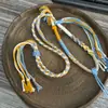 Cordão de algodão trançado à mão estilo Xizang para pingentes de pescoço, cordões para pendurar thangka, pingentes de jade e itens decorativos
