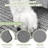 Almohadilla rascadora para gatos, almohadilla de sisal, color gris sólido, resistente al desgaste, cómoda, suave y resistente a los arañazos, pegatinas de pared verticales para sala de estar, almohadilla rascadora para gatos