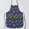 Delantal de Tela Estampado Azul Estilo Étnico Pequeño Floral Guardería Actuación de Baile Babero Niños Adultos Recolección de Té Metabo