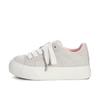 Primavera 2025, nuevo estilo coreano, zapatillas de deporte casuales a la moda para estudiantes, zapatillas ligeras de suela gruesa, zapatos blancos