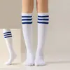 Calcetines de Navidad Transfronterizos de Tres Rayas a Media Pantorrilla para Mujer, Hasta la Rodilla, Calcetines Rayados, Calcetines Europeos y Americanos para Danza de Performance, Calcetines Jk para Pantorrilla