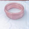 Nuevo brazalete de silicona apilado de tres capas con pintura en polvo, pulseras Jelly bangles, ventas directas de fábrica transfronterizas europeas y americanas