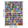 Adesivos Coloridos de Glitter com Letras e Números de 0,5 Polegada para Diário DIY, Decoração de Cartões de Cumprimentos e Materiais de Scrapbooking Artesanais