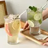 Copo de Chá de Frutas com Boca Larga Famoso na Internet, Copo de Vidro de Capacidade Extra Grande, Copo para Bebidas Lácteas, Copo para Leite com Suco, Copo para Bebidas Geladas