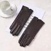 Guantes de Cuero Cálidos para Mujer Pu Para Exteriores Lindos de Invierno Forrados de Felpa A prueba de Viento para Ciclismo A Prueba de Frío para Conducir Engrosados Guantes con Pantalla Táctil