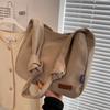 Bolso de Lona para Mujer de Gran Capacidad 2024 Nuevo Verano Simple Versátil Bolso de Hombro Cruzado Tipo Cubo para Viajero