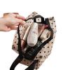 Bolsa de Maquillaje de Malla Flocada Corazón de Amor Portátil para Labiales Gran Capacidad Almacenamiento de Viaje Bolsa de Lavar Grande