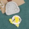Decoración para Pastel Forma de Abeja Panal Flor de Crisantemo de Dibujos Animados Molde para Hornear Fondant Molde de Silicona para Arcilla Pegamento