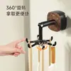Colgador de cocina, estante giratorio de almacenamiento, juego de utensilios de cocina, no requiere taladro, estante giratorio de almacenamiento con ventosa fuerte para colgar en la cocina