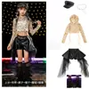 Figurinos de Performance de Dança Jazz para Meninas no Dia de Ano Novo, Figurinos de Dança de Rua Jazz para Crianças, Blusas de Manga Longa para Crianças, Conjuntos Legais e Bonitos para Meninas