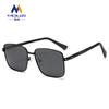 Novo Metal Square Full Frame Sunscreen Óculos de Sol Moda Street Shooting All-match Óculos de sol Masculino à prova de UV