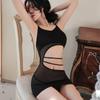 Noche Larga Lencería Sexy Tentación Sexy Corte Espalda Descubierta Deseo Puro Camisón con Liguero Pijama para Mujeres Qqny1048
