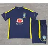 Jaqueta Corta-Vento de Treinamento Manga Longa Meio Zíper Seleção Brasileira Colete de Manga Curta Uniforme de Futebol