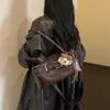 Bolso de axila de moda y súper popular para mujer 2026, nuevo modelo 2026, piel encerada plisada, bolso de mano y bolso de hombro de nicho