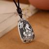 Colgante de plata de ley S999 con diseño de loto hueco, carpa koi, peonía, mariposa moderna para mujer, colgante vintage de plata pura, colgante mate envejecido