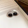 Pendientes Geométricos Ovalados en Espiral con Aguja de Acero, Estilo Palacio Retro, Pendientes de Moda y Elegantes, Lujo Ligero, Sensación de Alta Gama, Accesorios para Orejas Versátiles