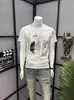 Camiseta Manga Curta Estampada com Letras de Marca da Moda para Homens, Estilo Coreano de Verão, Roupa Casual da Moda Estilosa e Descolada para Jovens
