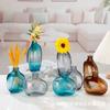 Vaso de Vidro Simples Criativo Luxo Leve Nórdico Flores Hidropônicas Mini Vaso Decoração de Mesa Flores Secas Ornamentos Decorativos