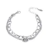 Acero de Titanio Nariz de Cerdo Pequeña Pulsera de Doble Capa para Hombre Moda Versátil para Viajes al Trabajo Accesorios de Lujo Ligero de Alta Gama para Mujer