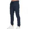 Calças Casuais Masculinas Estilo Europeu e Americano Calças Casuais Masculinas Slim Cor Sólida