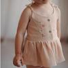 Vestido Harper de Tirantes Bordado para Niña Europea y Americana Primavera y Verano Algodón Suave Transpirable para el Cuerpo del Bebé Ropa para Gatear del Bebé