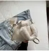 Bolso de Hombro con Cordón de Alta Gama Transfronterizo para Mujer 2025 Nueva Moda Versátil para Viajes Cotidianos Bolso Cruzado de Felpa Plegado