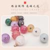 Pies de cobre de vidrio cárdigan cheongsam para mujer joyería costura a mano hebilla de color forma de flor abrigo abrigo camisa camisa botón de camisa