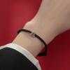 Pulsera de Cuerda Roja para el Año del Dragón y el Año de la Vida Plata de Ley Nueve Palacios Bagua Pulsera de Cuerda Tejida a Mano para Hombres y Mujeres Cuerda Estilo Tíbet