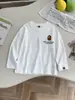 Camiseta Manga Longa Infantil 26 Outono Nova Falsa Dupla Estampa Cartoon Algodão Estilo Coreano Marca Tendência Camisa Base Casual