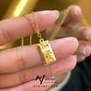 Tienda de oro con flash de lujo ligero cadena de oro pequeña rica hielo hielo CNC collar de clavícula barra de oro alta venta al por mayor