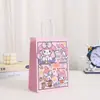 Saco de Embalagem para Presente Temático Sanrio Desenho Animado Saco de Papel Kraft Kuromi Melody Cinnamoroll Pochacco Festa