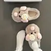 Bonitas pantuflas mullidas para mujer, estilo lindo, invierno 2026, para casa, antideslizantes, de suela gruesa, punta cerrada, pantuflas cálidas de suela gruesa, estilo femenino