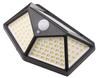 Lámpara solar transfronteriza de 100 LED de cuatro lados, lámpara de pared con inducción del cuerpo humano, lámpara de escalera impermeable para exteriores, lámpara de calle.