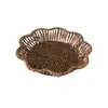 Cesta Personalizada para Snacks de Mimbre Sintético, Bandeja para Papas Fritas, Pan, Pastel, Cacahuates, Semillas de Melón, Plato para Snacks, Cesta para Postres, Frutero, Cesta para Verduras